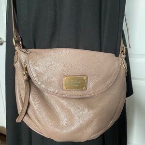 Marc Jacobs Tan Crossbody Bag with Gold Accents